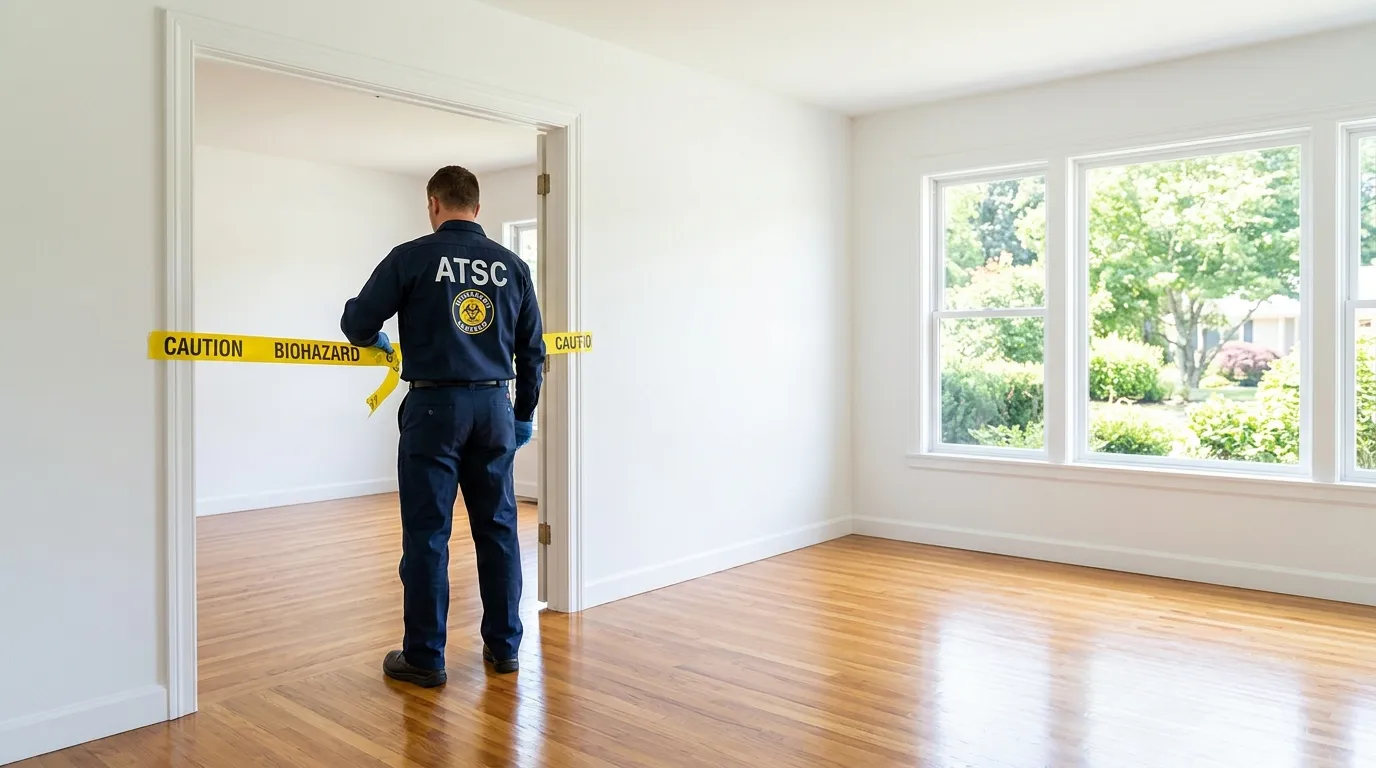 Certified biohazard cleanup crew performing Decomposition Cleanup in Santa Monica